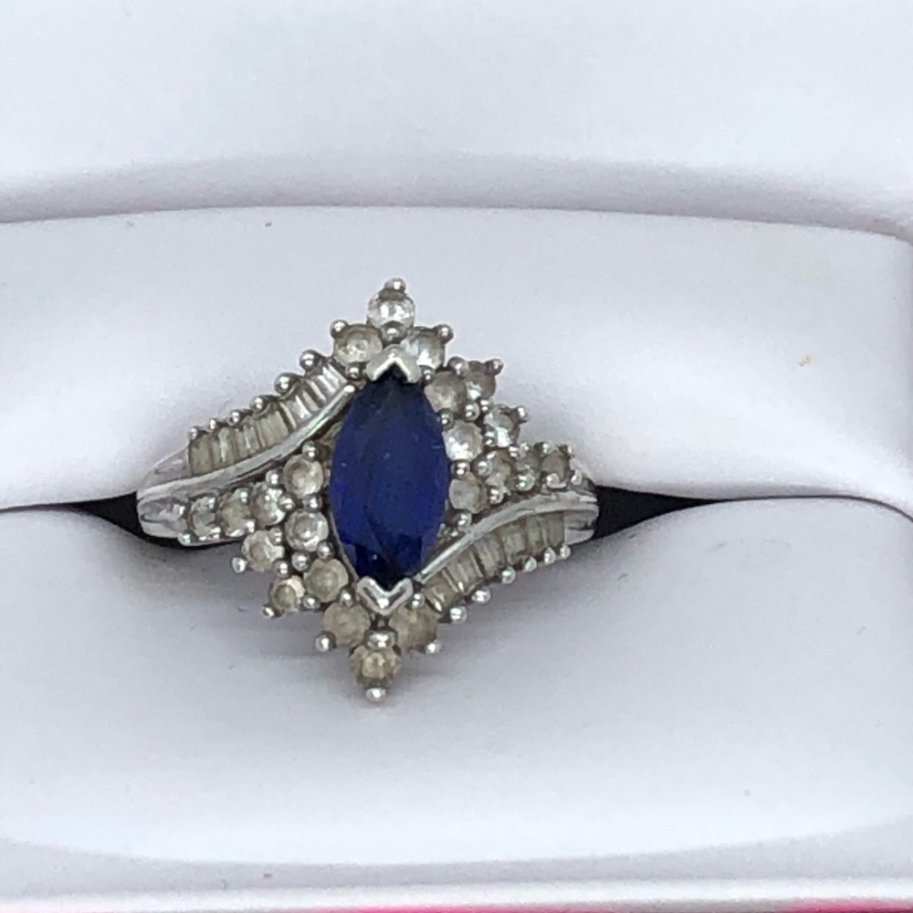 925 Sterling Silver Sapphire Ring